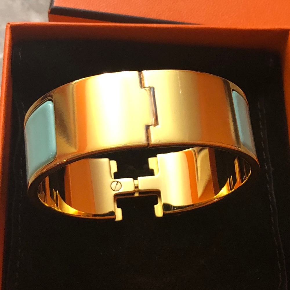 SOLD...,,AUTHENTIC HERMES CLIC CLAC H BRACELET - Picture 3 of 6